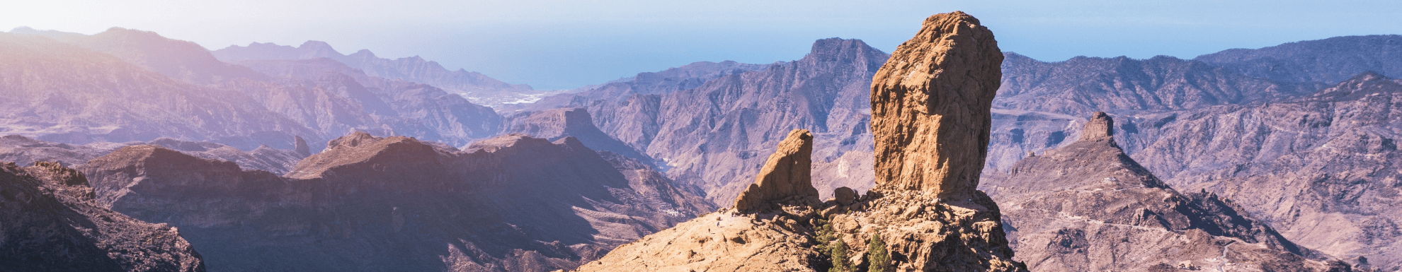 Uitzicht op de pico de las nieves in Gran Canaria