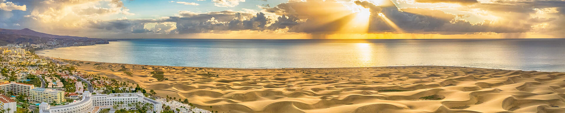 De zandvlakte van Gran Canaria in Spanje